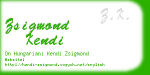 zsigmond kendi business card